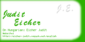 judit eicher business card